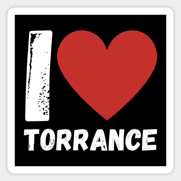 I Love Torrance Magnet by BisonPrintsCo